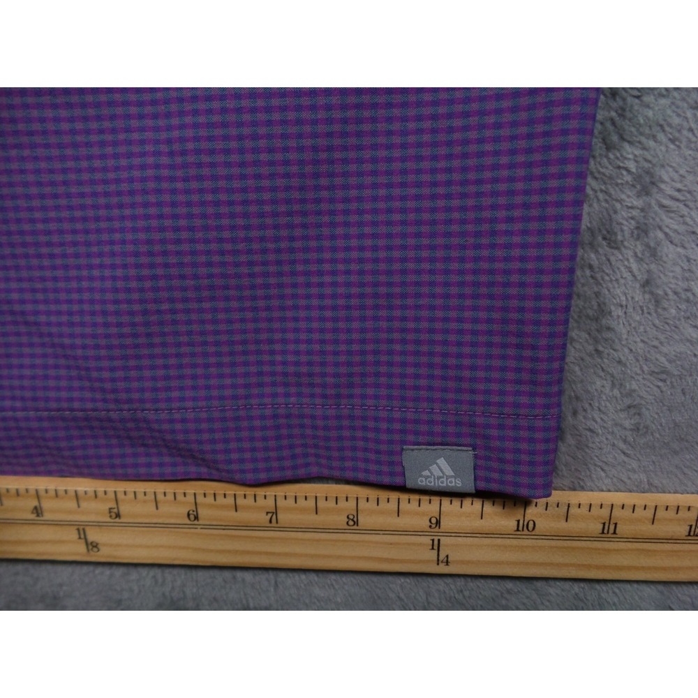 Adidas Golf Shorts Mens Size 32 Purple Ultimate 365 Gingham Plaid Stretch - Picture 8 of 14